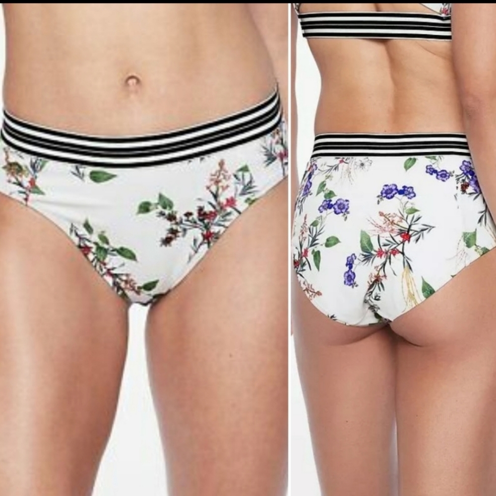 Athleta Floral Gold Coast Bikini Bottoms NWT